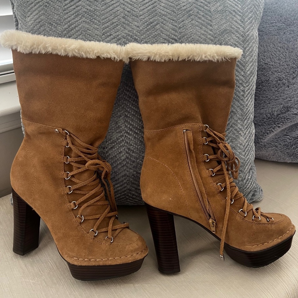 Calvin Klein "Keona" Suede Boots
